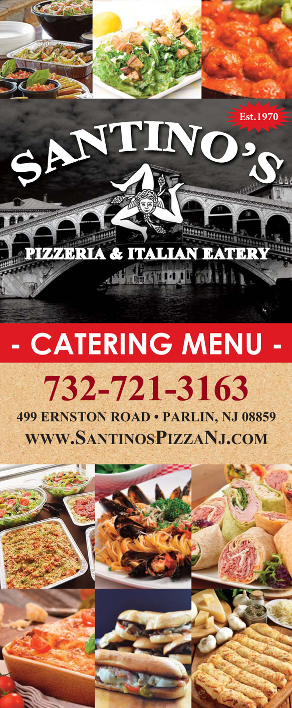 Catering Menu Santinos Pizza Parlin NJ